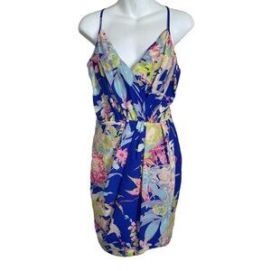 Yumi Kim Jayne Blue Hawaii Tulip Mini Floral Size S Spaghetti‎ Straps Dress